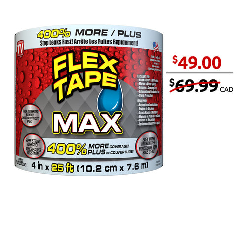 Flex Tape Clear Max 4in x 25ft Tape